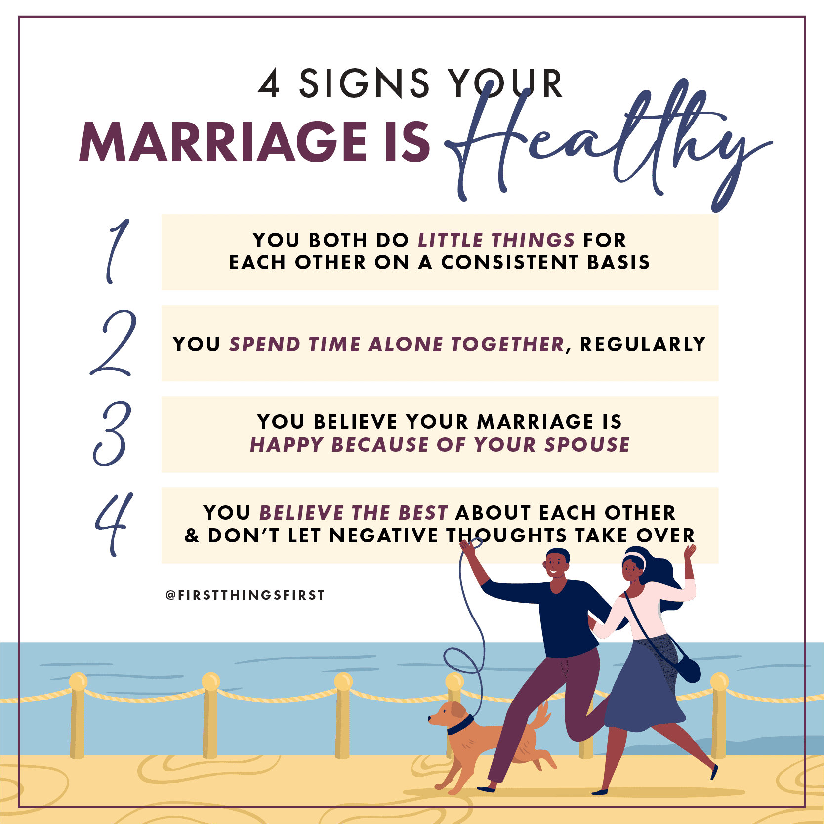 4 Signs Your Marriage Is Healthy First Things First