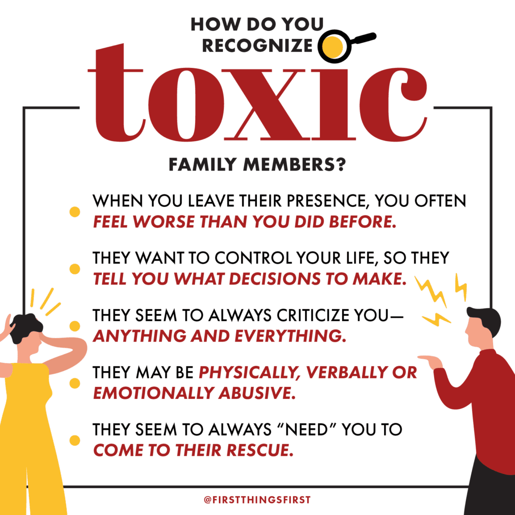 How To Deal With Toxic Family Members First Things First