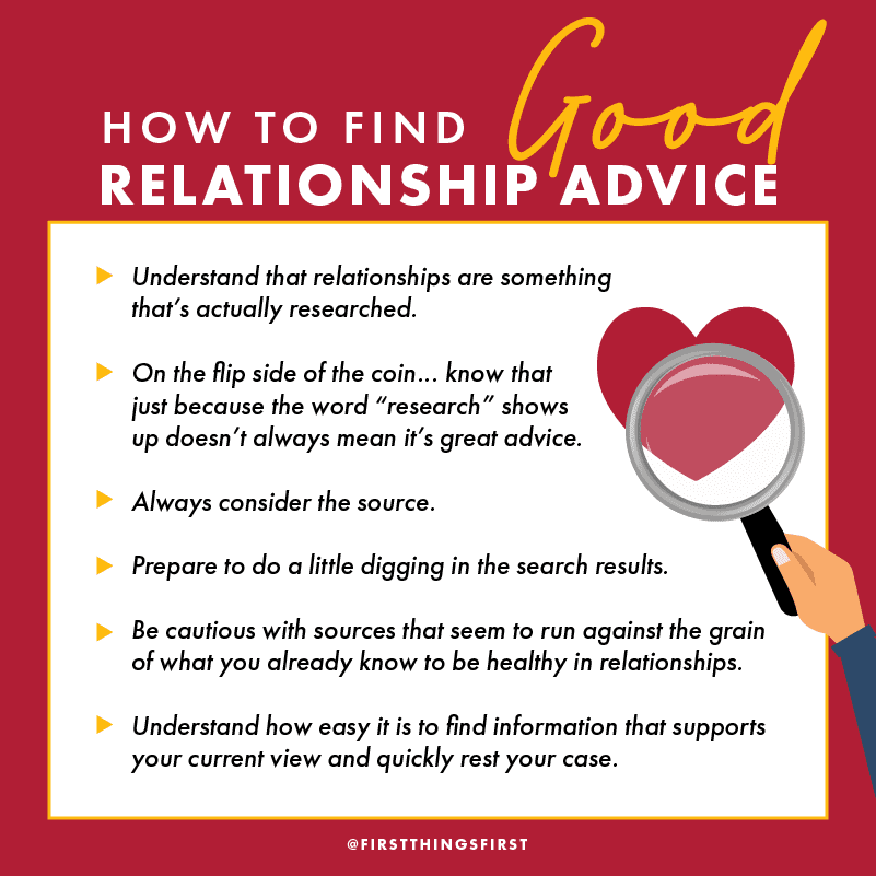 find good relationship advice