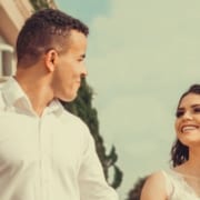 couple smiling at each other
